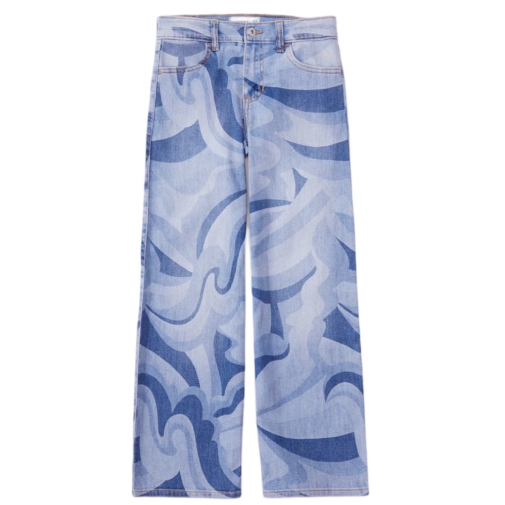 Abercrombie kids high-rise wide leg jeans